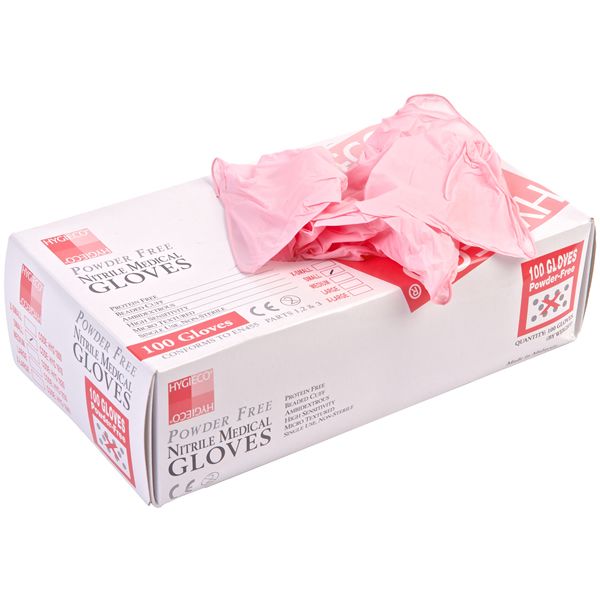 Pink Latex Free Nitrile Gloves x 100 Pink Latex Free Nitrile Gloves x 100
