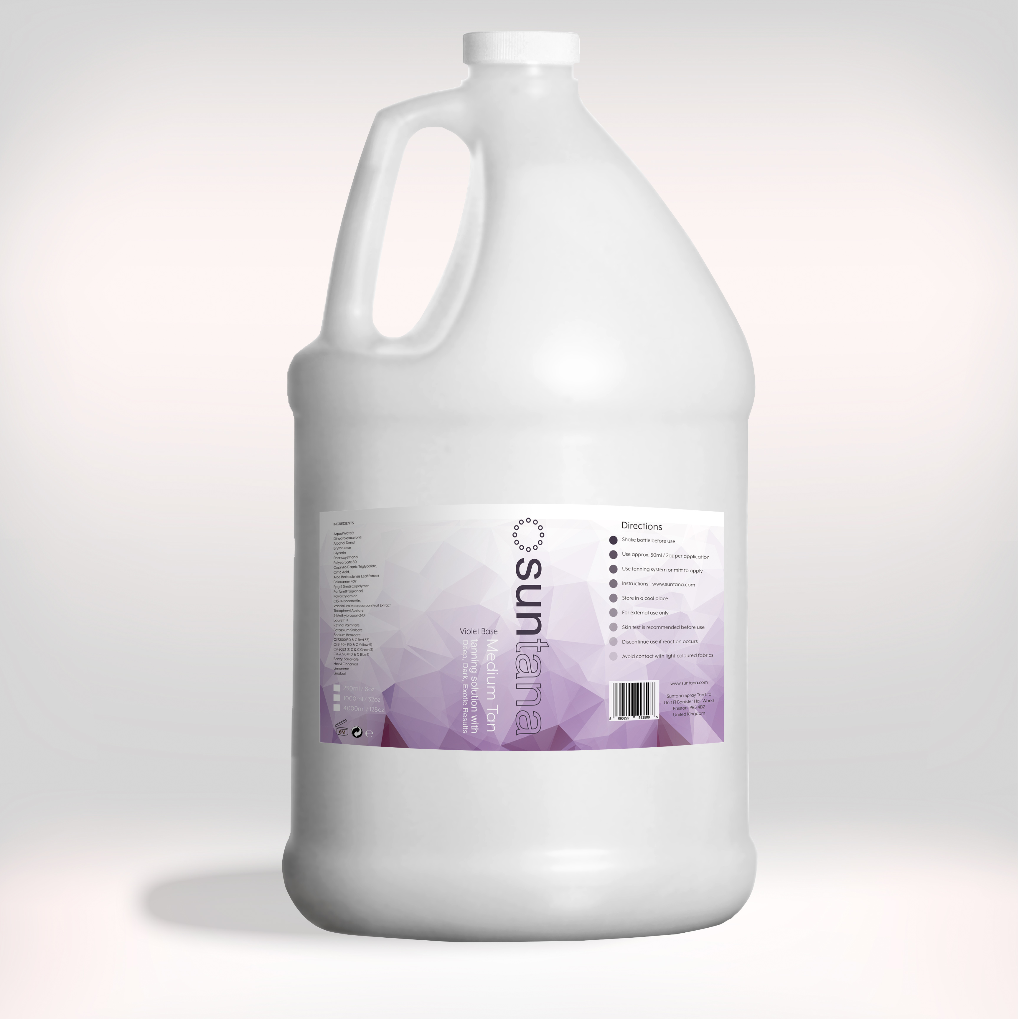 Spray Autobronzant Suntana Pure Tan - Format 4 Litres (4000ml), Teinte Medium