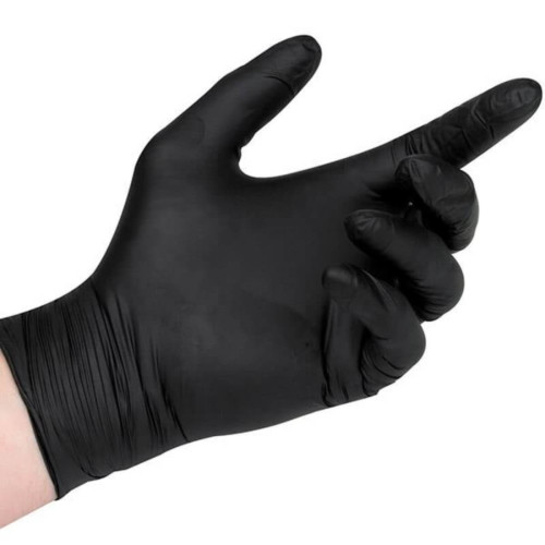 Black Latex Free Nitrile Gloves x 100